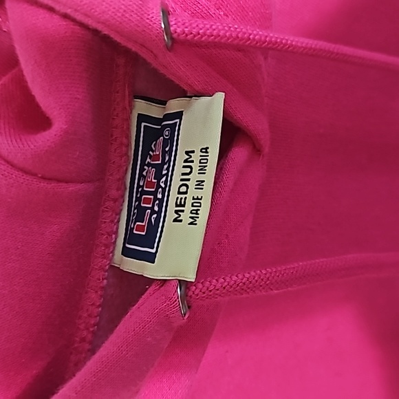 NWOT bright pink hoodie with San Diego written in navy blue and white. - Picture 3 of 6